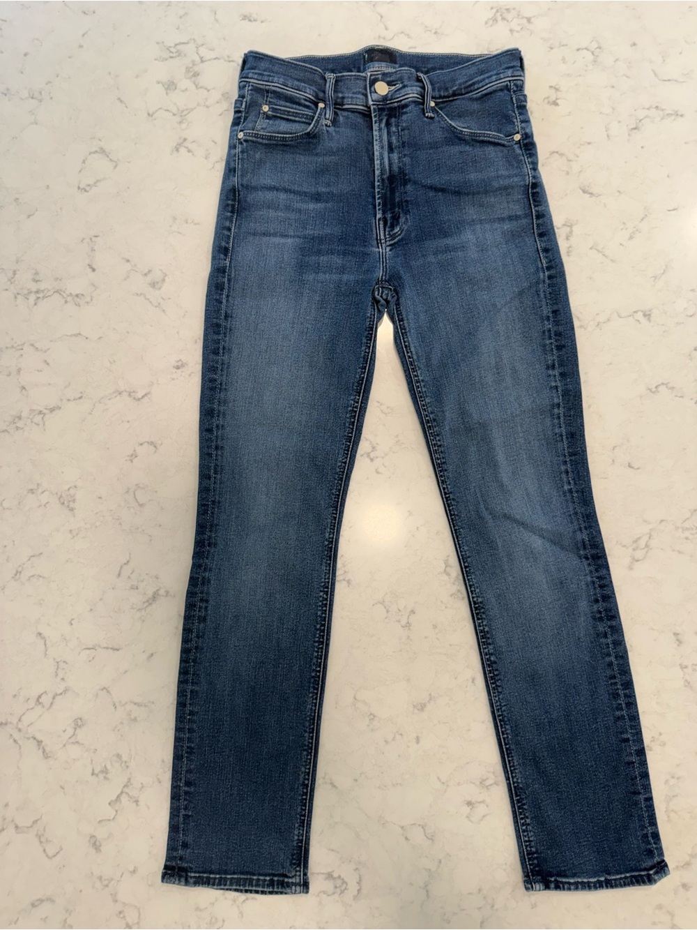 MOTHER Denim- the mid rise dazzler ankle- nothing between us.